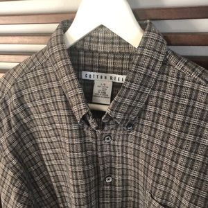 Cotton Reel plaid long-sleeve button-down